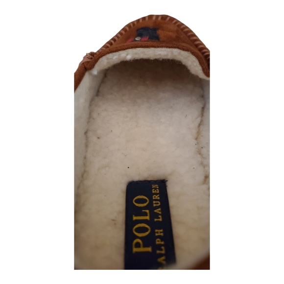 Woman's Slippers POLO RALPH LAUREN Dezi BEAR Moccasin Slipper Size 7 (NWOT?) - Picture 9 of 12